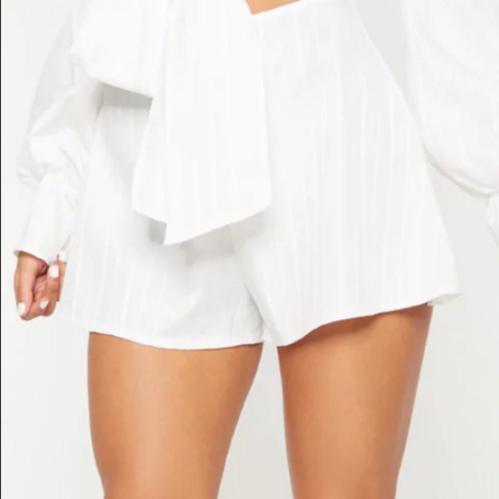 White floaty shorts